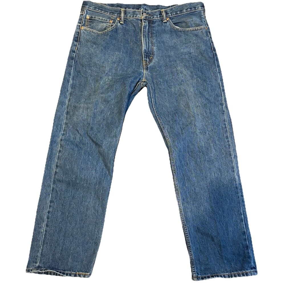 Levi’s 505 Men’s Jeans 38x29 Dark Wash Straight Leg Regular Fit Zip Fly Denim